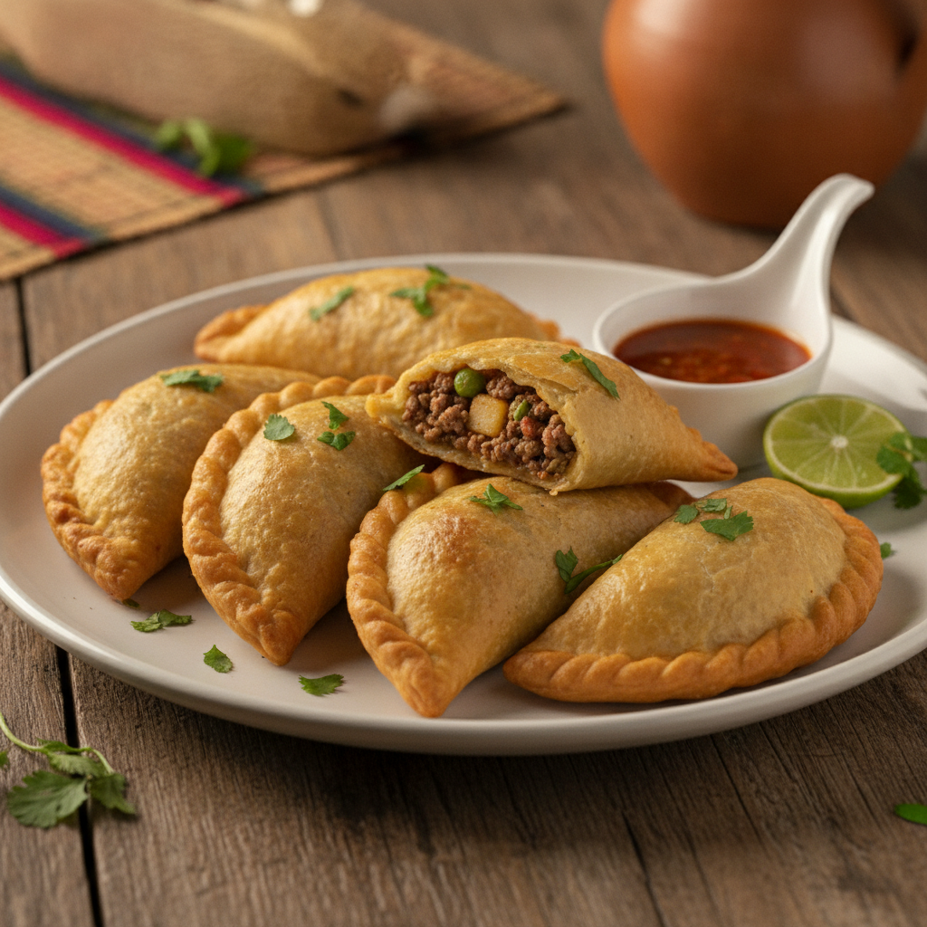 Empanadas de Carne x5 en restaurante La Mesa de Oro, Tuluá Valle del Cauca