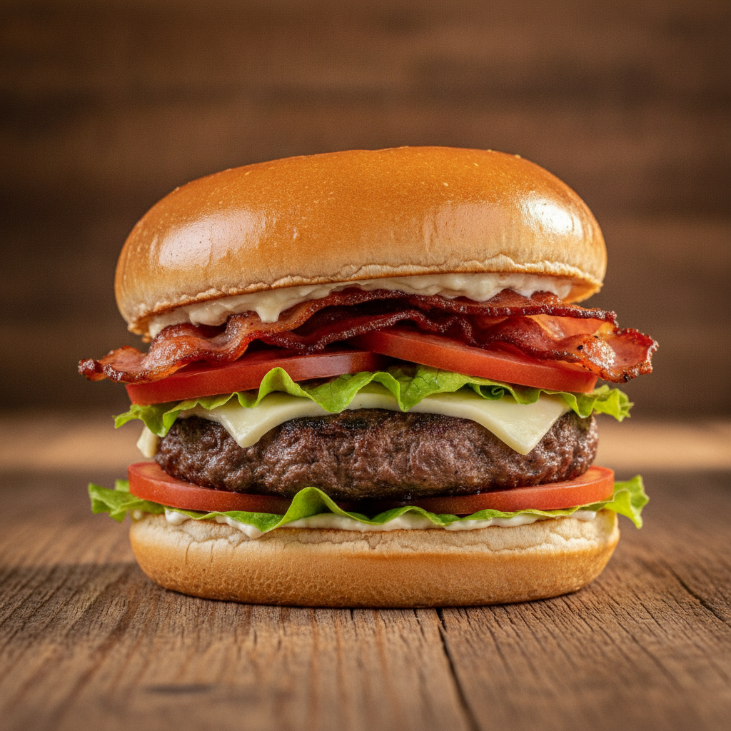 Hamburguesa Angus 250g en restaurante La Mesa de Oro, Tuluá Valle del Cauca