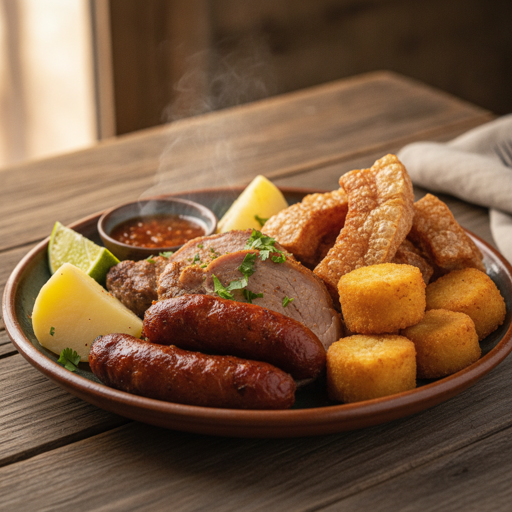 Picada de la Casa en restaurante La Mesa de Oro, Tuluá Valle del Cauca